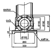 Rozměry a hmotnosti-sb(l/n)-64 Příruba (DIN) PN25-40 / DN100 Příruba (DIN) PN16 / DN100 Typ čerpadla Motor P 2 DIN příruby [kw] H1 H2 Rozměr [mm] SBI,SBN Čistá hmotnost [kg] D1 D2 D3 DIN příruby SBI,