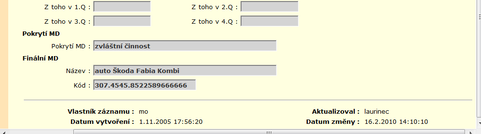 4.5.1 Dodávky detail Odkazem Detail v přehledu dodávek se zobrazí detail zvýrazněného záznamu o dodávce bez