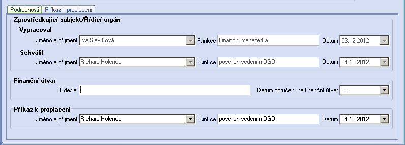 1.4. Globální granty 1.4.1. Automatika na generování záložky F2 při přechodu do stavu P2a Záložka F2 není na grantových projektech editovatelná, je-li žádost o platbu ve stavech Zaregistrována, nebo Vrácena k dopracování.