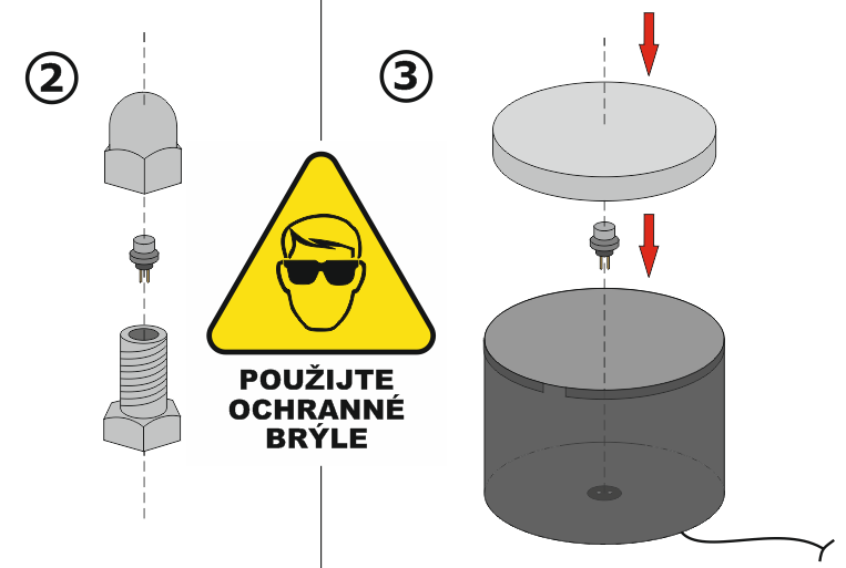 4) Zabalte pečlivě padák se šňůrami dle kapitoly 7.2. 5) Dovnitř kontejneru vložte pečlivě složené šňůry.