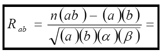 Výpočet hodnoty χ : χ (s e) = e s sdružené četnosti e - teoreticky očekávané četnosti, za předpokladu nezávislosti proměnných. e = (součet četností řádku.