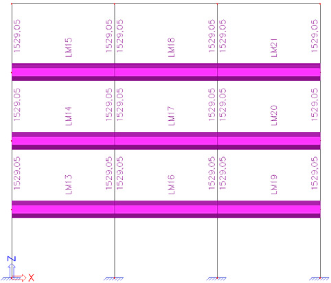 Hmota podlahy: Hmota střechy: Skupina hmot MG: 5000 N m 548,4 kg 9,81m m s 10000 N kg m m 1019,4 9,81 m s Hmota uţitného zatíţení: 15000 N kg m m 159,1 9,81 m s Krok 4: Obě skupiny hmot můţeme nyní