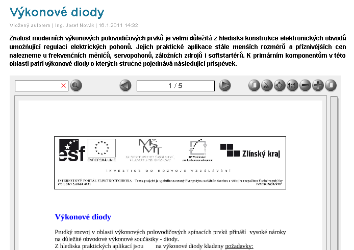 Editace - umožní vložit opravený dokument a/nebo provést změny v údajích formuláře (perex, zdroje,..) Vložíme opravený soubor (musí být stejného typu) a zbytek formuláře zůstává beze změn.