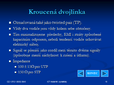 6.3 Kroucená dvojlinka CZ.1.07/2.1.00/32.