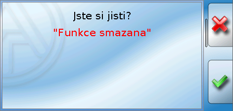 Submenu fid (název) Submenu fid (Název) V tomto submenu zadáváte název funkce a můžete smazat funkci, která již byla vytvořena dříve.