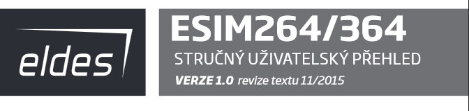 Aktualizovaný uživatelský manuál ESIM264/364 Vzhledem k tomu, že se výše uvedené změny dotýkají rovněž uživatelského ovládání ústředny ESIM364, byl současně uvolněn také uživatelský manuál.