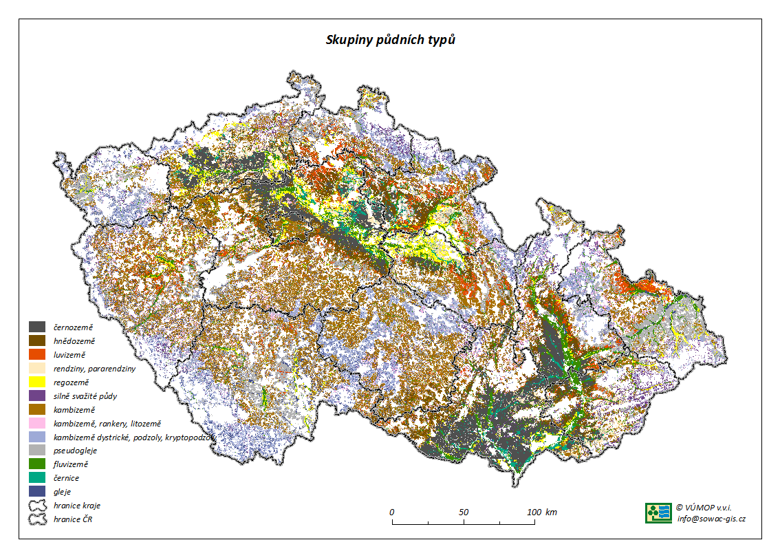 Hlavní půdní jednotka (kód 01-78) Hlavní půdní jednotka je účelové seskupení půdních forem příbuzných ekologickými vlastnostmi, které jsou charakterizovány genetickým