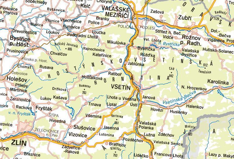 4 GEOGRAFICKÁ CHARAKTERISTIKA MĚSTA A OKOLÍ Město Vsetín se rozkládá v jihozápadní nejnižší části Moravskoslezských Beskyd, ve Zlínském kraji. K 26. 3. 2011 mělo město podle ČSÚ 27 150 obyvatel.