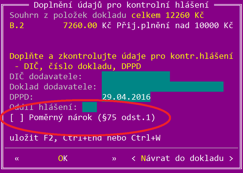 Grand 26.110 změny v průběhu roku 2.1.2 Kombinace běžné a přenesené DPH na jednom dokladu Jde-li o jednorázovou záležitost, může být nejjednodušší zapsat dva doklady - zvlášť pro každé plnění.