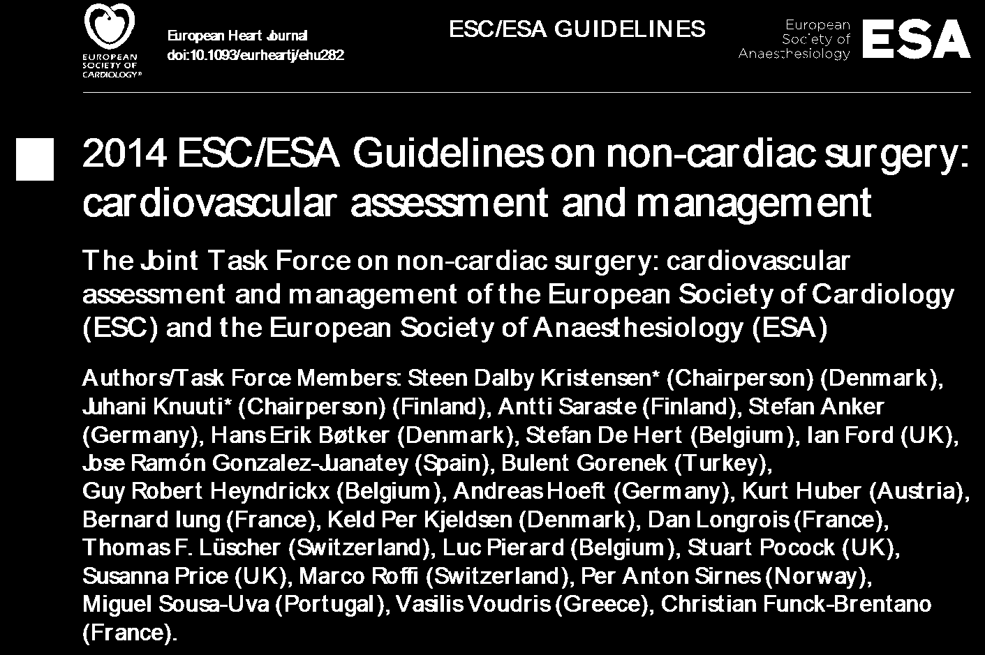 Terapie Kristensen SD et al. Eur. Heart J.