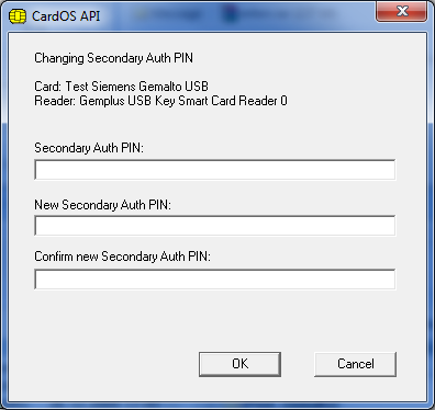 Zmena PIN pre sekundárnu autentifikáciu (inak PIN2) 1.