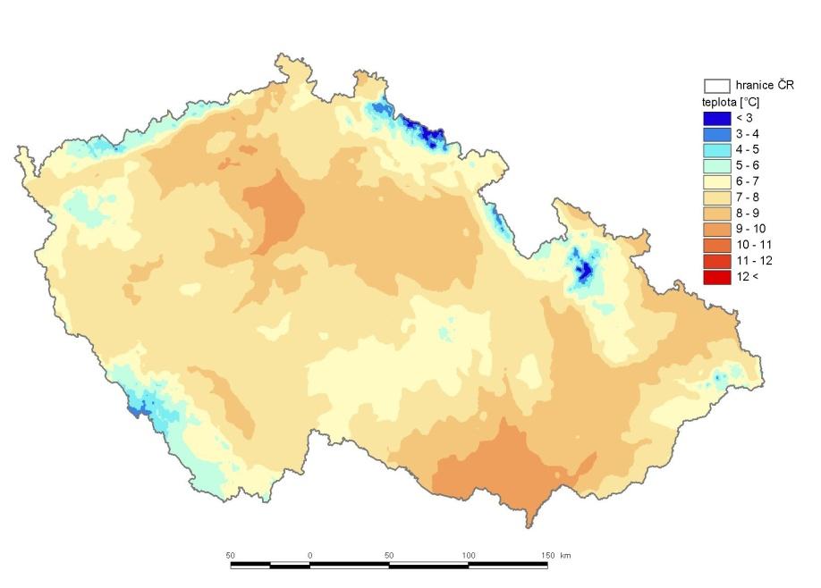 Predikce výskytu sucha 1961-2000 2021-2050