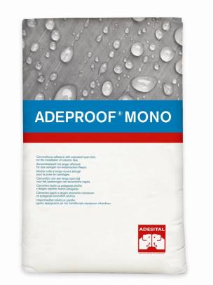ADEPROOF MONO Jednosložková elastická cementová stěrka s ochranným a těsnícím účinkem.