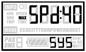 1 Maximální rychlostní limit Rozhraní doby zpoždění napájení baterie MAX SPD znamená omezení maximální rychlosti.