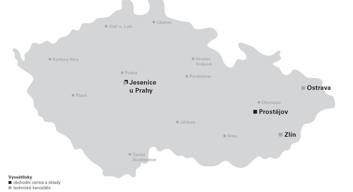Obr. 9 Závora DAR 80 (1) 1.1.3 Zastoupení v ČR a možnosti dopravy V České republice má PERI zastoupení ve dvou skladech, které se nachází v Jesenicích u Prahy a v Prostějově.