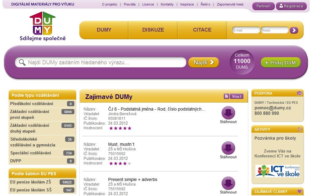 DUMy.cz Představení projektu Kdo z