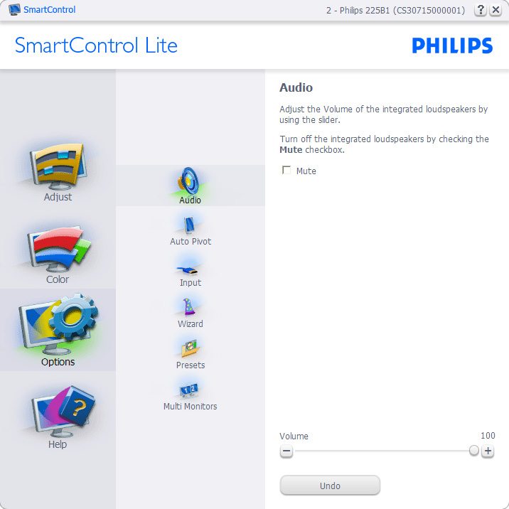 Funkci SmartControl Lite lze spustit pouze prostřednictvím zástupce na pracovní ploše nebo prostřednictvím souboru programu.
