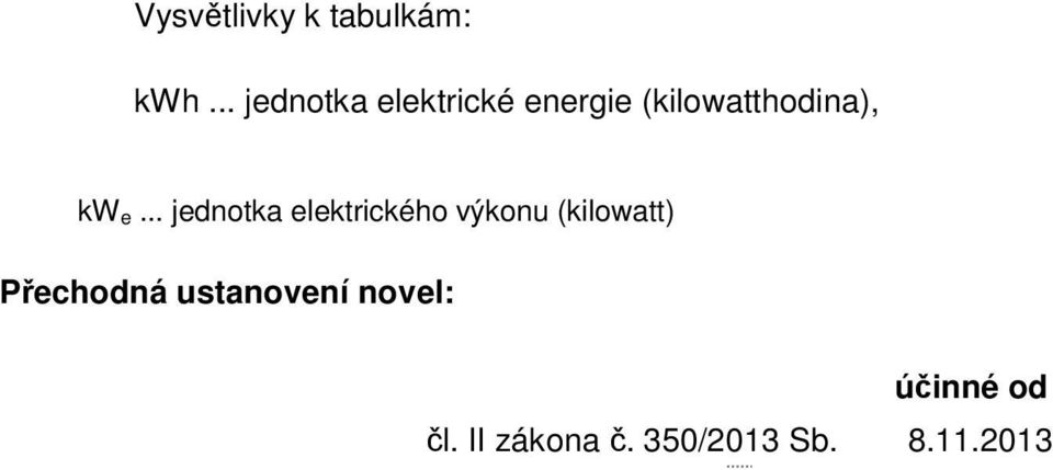kw e... jednotka elektrického výkonu (kilowatt)