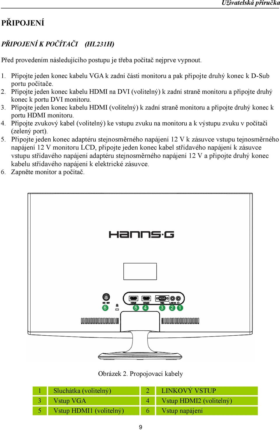 Připojte jeden konec kabelu HDMI na DVI (volitelný) k zadní straně monitoru a připojte druhý konec k portu DVI monitoru. 3.