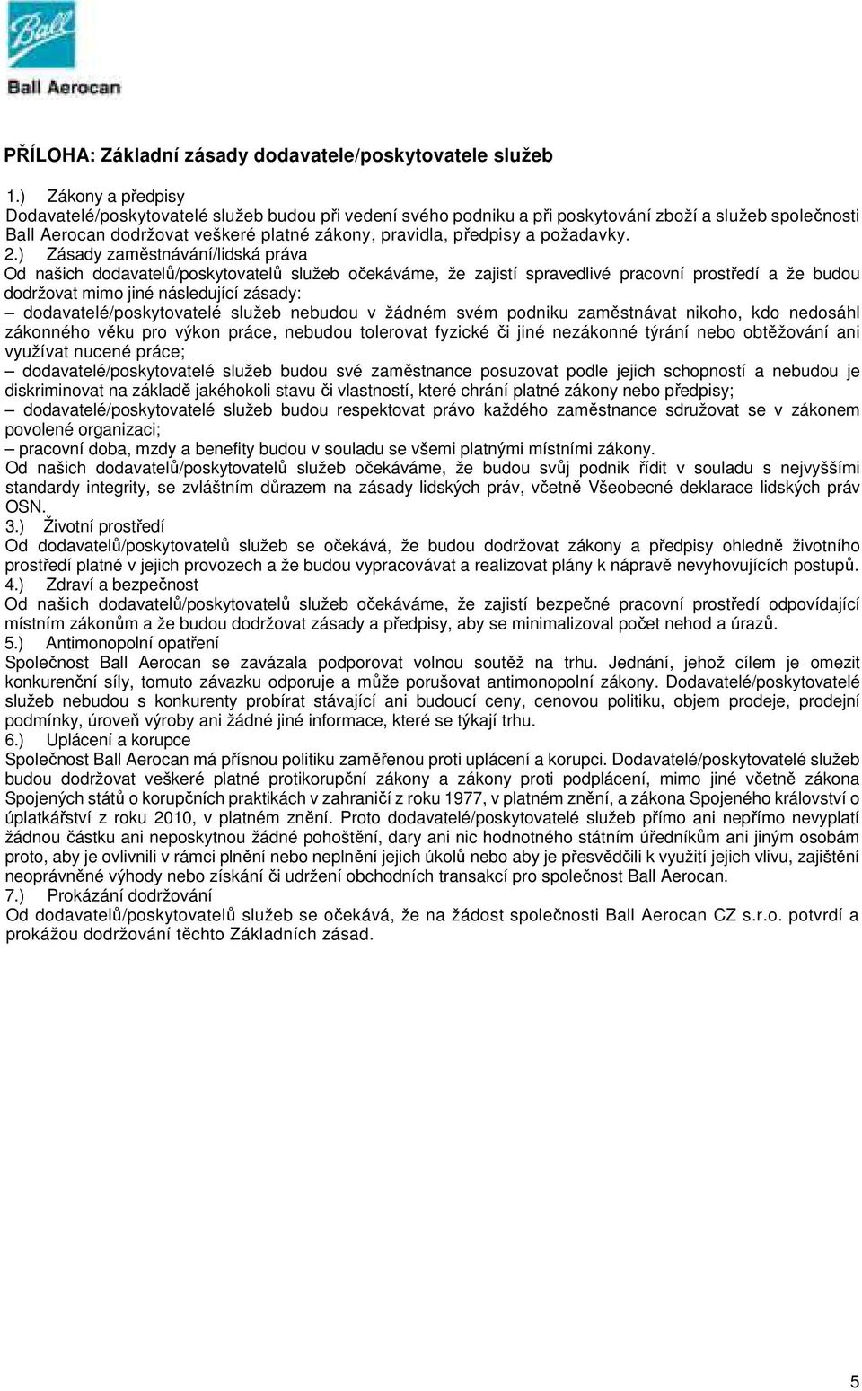 požadavky. 2.