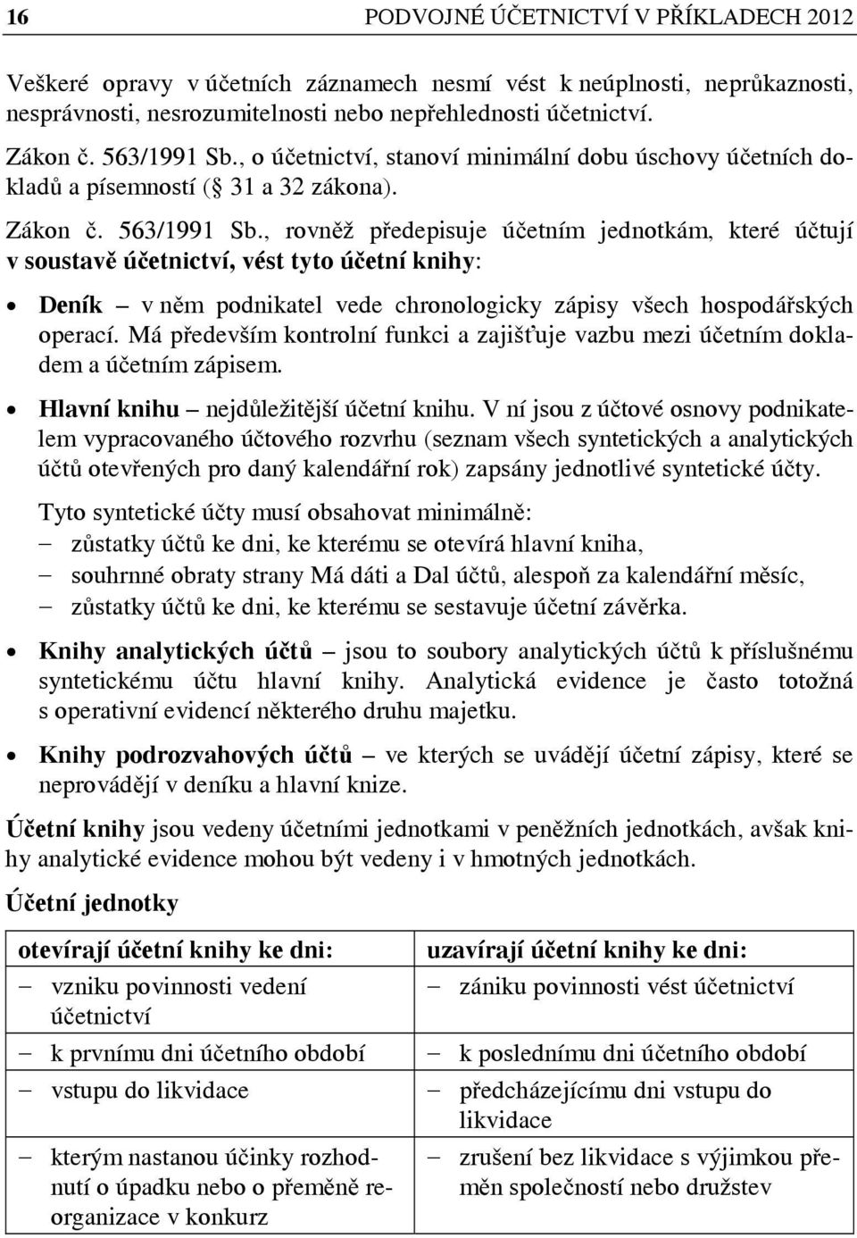 , rovněž předepisuje účetním jednotkám, které účtují v soustavě účetnictví, vést tyto účetní knihy: Deník v něm podnikatel vede chronologicky zápisy všech hospodářských operací.