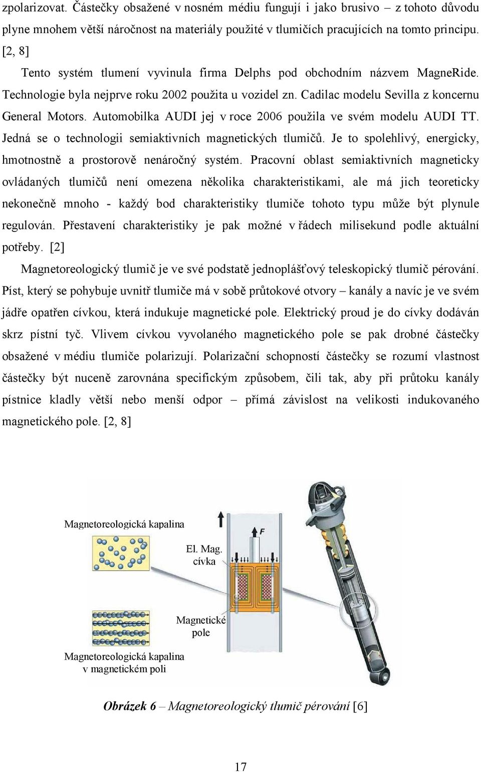 Automobilka AUDI jej v roce 2006 použila ve svém modelu AUDI TT. Jedná se o technologii semiaktivních magnetických tlumičů. Je to spolehlivý, energicky, hmotnostně a prostorově nenáročný systém.