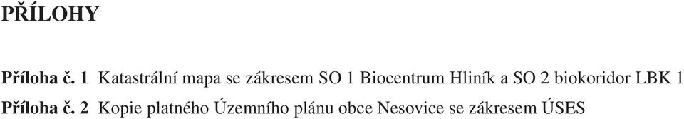 Biocentrum Hliník a SO 2 biokoridor LBK 1