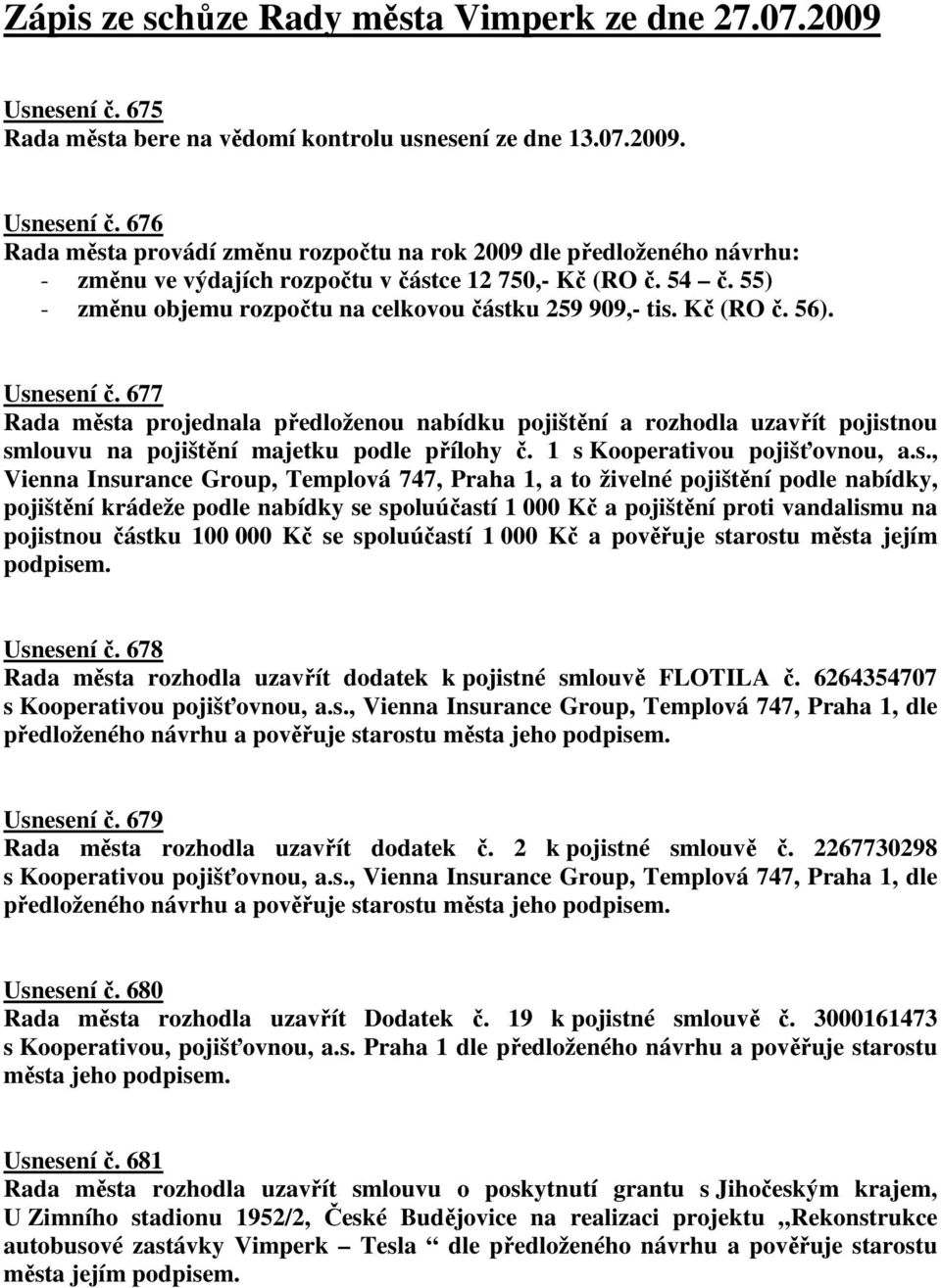 677 Rada měst