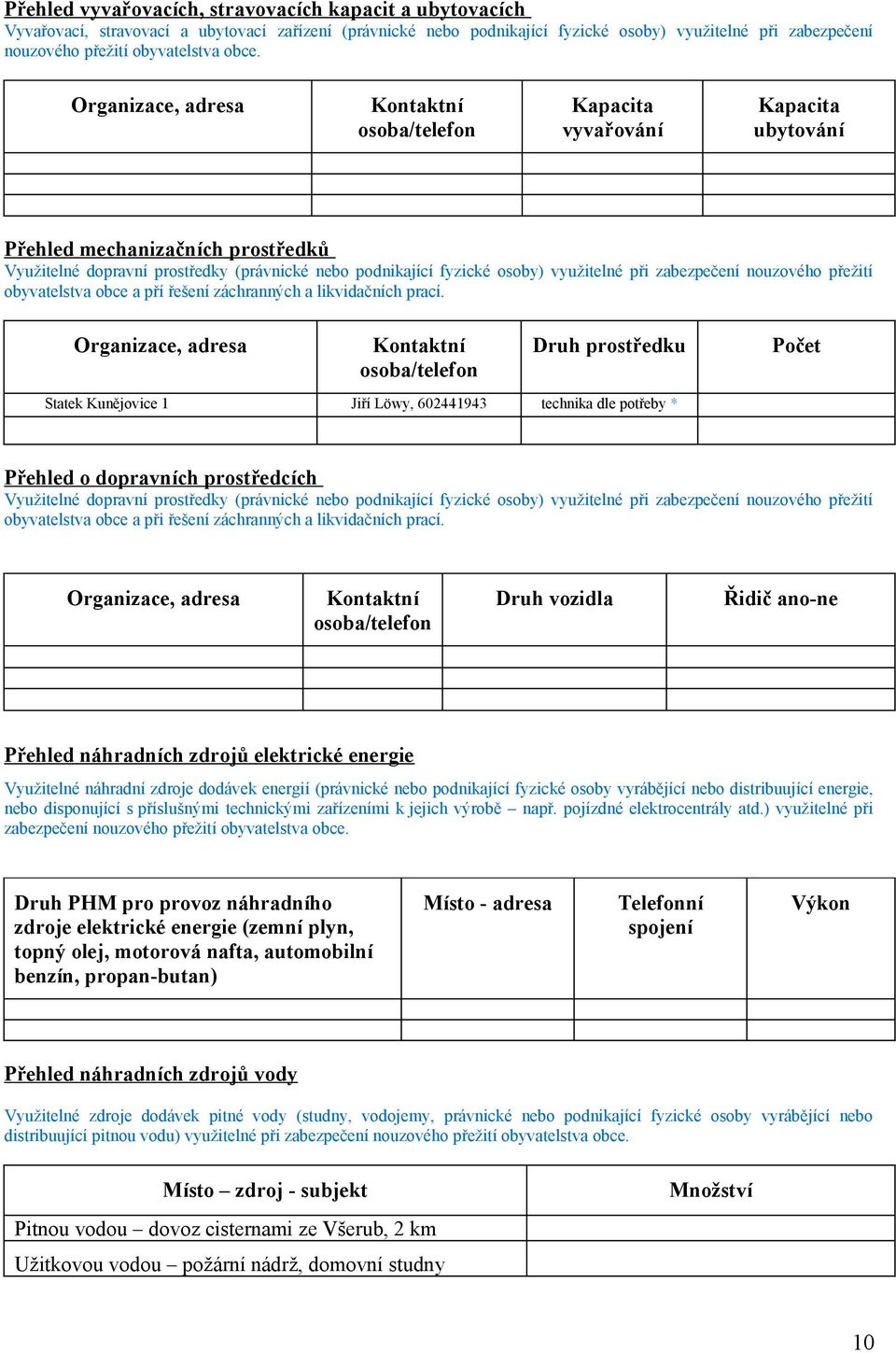 zabezpečení nuzvéh přežití byvatelstva bce a pří řešení záchranných a likvidačních prací.