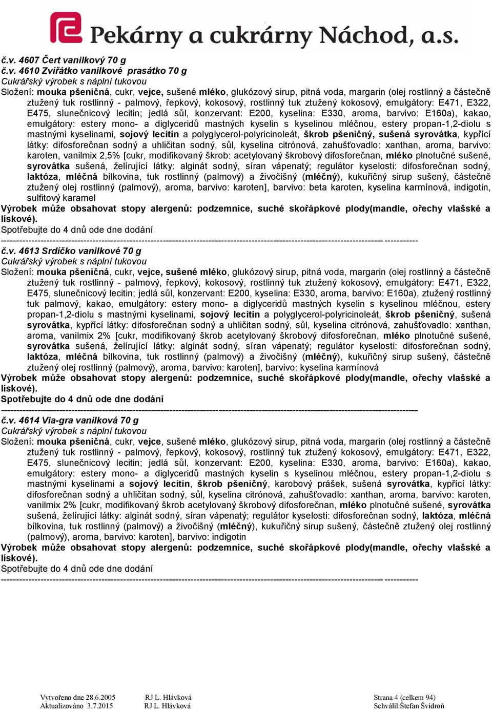 kakao, emulgátory: estery mono- a diglyceridů mastných kyselin s kyselinou mléčnou, estery propan-1,2-diolu s mastnými kyselinami, sojový lecitin a polyglycerol-polyricinoleát, škrob pšeničný, sušená