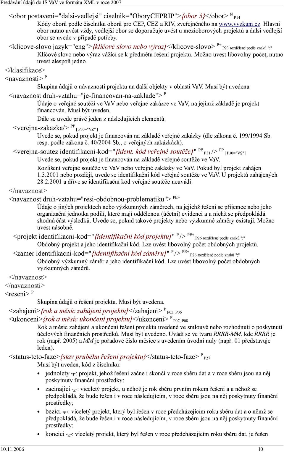 <klicove-slovo jazyk="eng">{klíčové slovo nebo výraz}</klicove-slovo> P+ P23 rozdělené podle znaků ";" Klíčové slovo nebo výraz vážící se k předmětu řešení projektu.