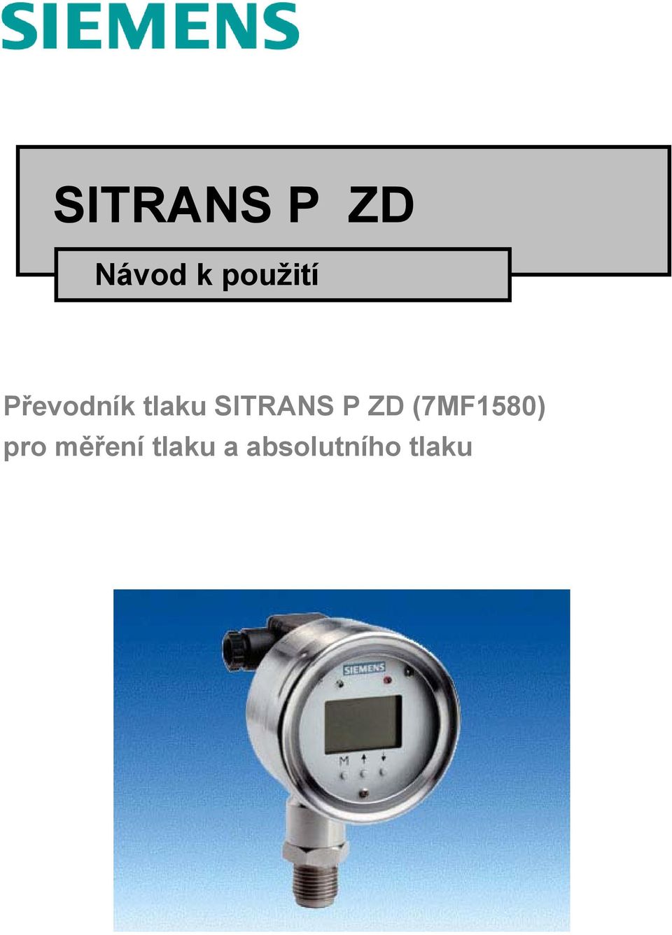 SITRANS P ZD (7MF1580)