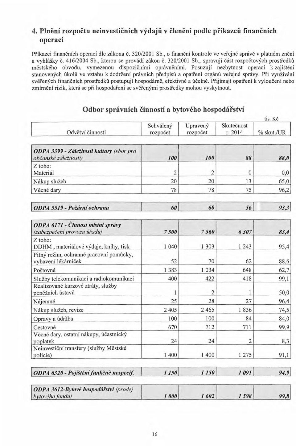 Psuzují nezbytnst perací k zajištění stanvených úklů ve vztahu k ddržení právních předpisů a patření rgánů veřejné správy.