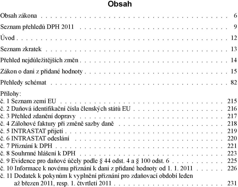 .................................... 82 Přílohy: č. 1 Seznam zemí EU.................................. 215 č. 2 Daňová identifikační čísla členských států EU................... 216 č.