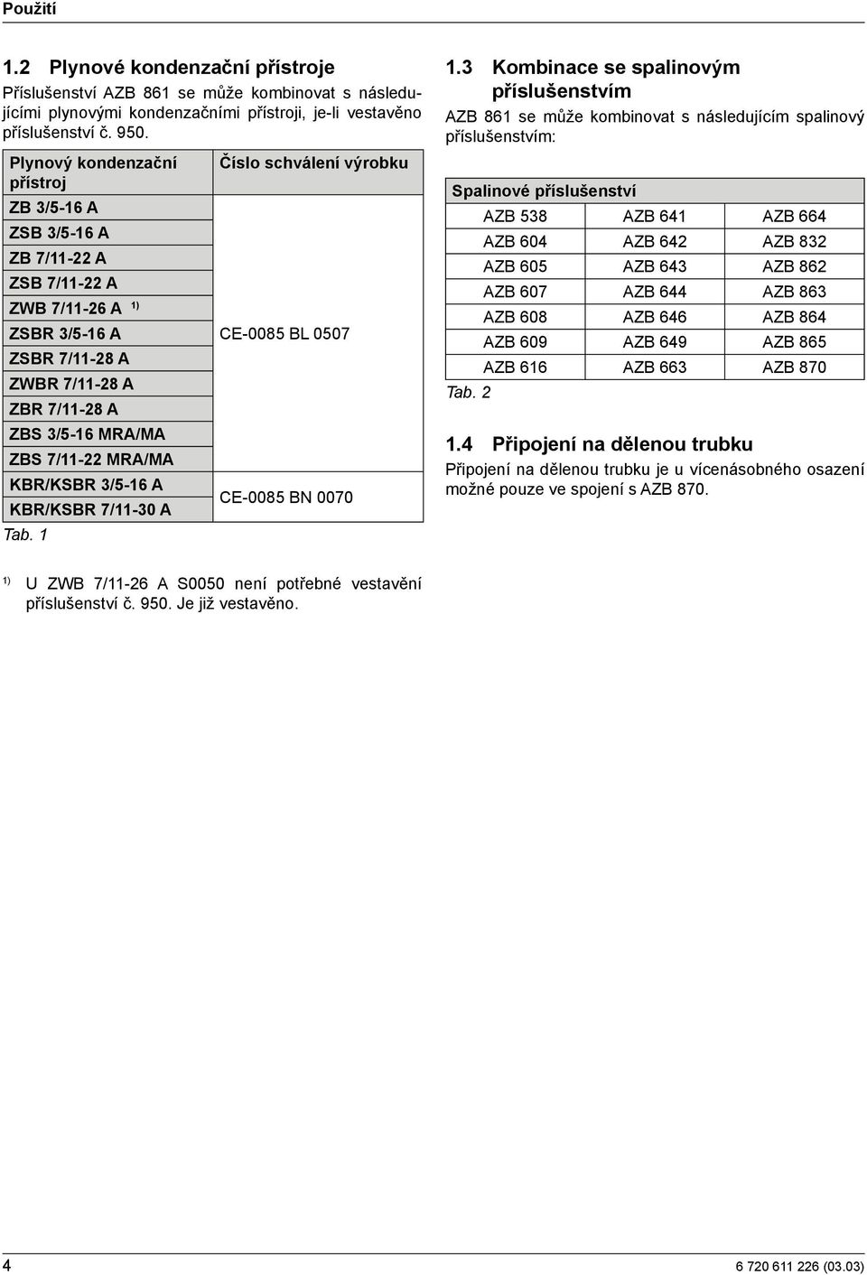 KBR/KSBR 3/5-16 A KBR/KSBR 7/11-30 A Tab. 1 Číslo schválení výrobku CE-0085 BL 0507 CE-0085 BN 0070 1.