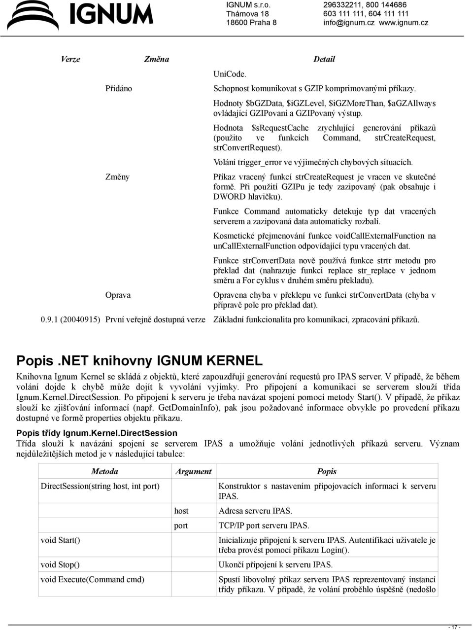 Příkaz vracený funkcí strcreaterequest je vracen ve skutečné formě. Při použití GZIPu je tedy zazipovaný (pak obsahuje i DWORD hlavičku).
