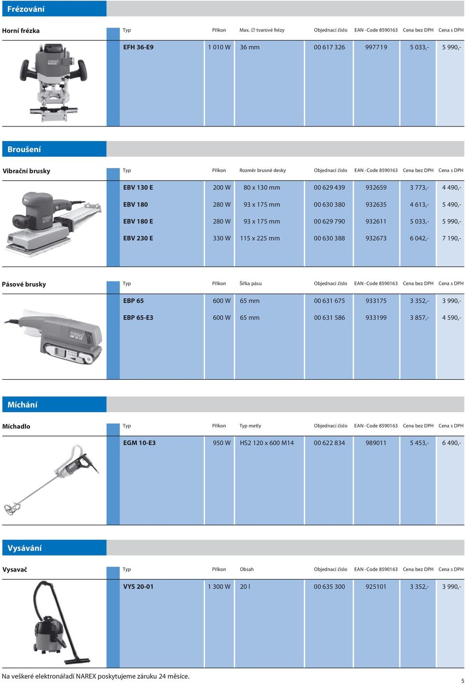 číslo EAN - Code 8590163 Cena bez DPH Cena s DPH EBV 130 E 200 W 80 x 130 mm 00 629 439 932659 3 773,- 4 490,- EBV 180 280 W 93 x 175 mm 00 630 380 932635 4 613,- 5 490,- EBV 180 E 280 W 93 x 175 mm