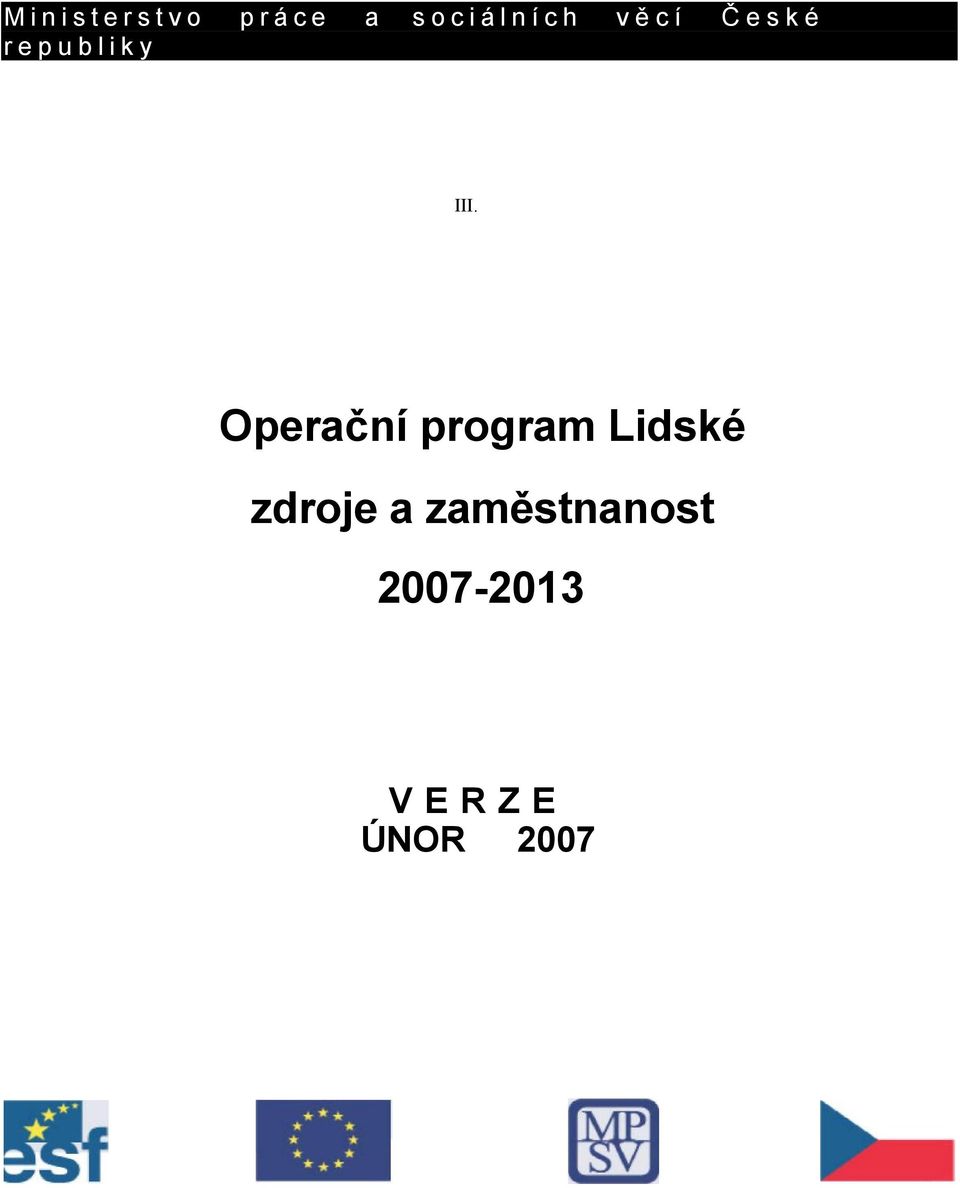 Operační program Lidské zdroje a