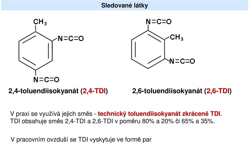 toluendiisokyanát t zkrácen ceně TDI.