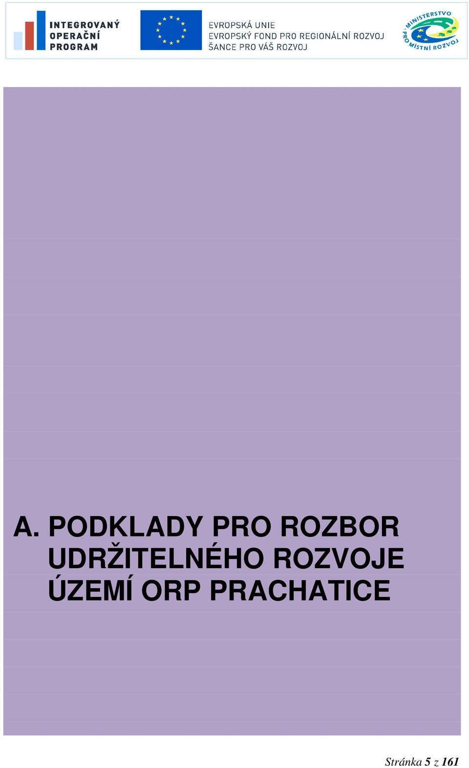 ROZVOJE ÚZEMÍ ORP