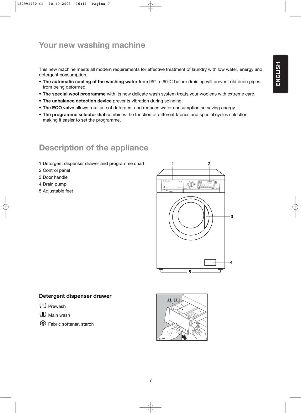 The special wool programme with its new delicate wash system treats your woolens with extreme care. The unbalance detection device prevents vibration during spinning.