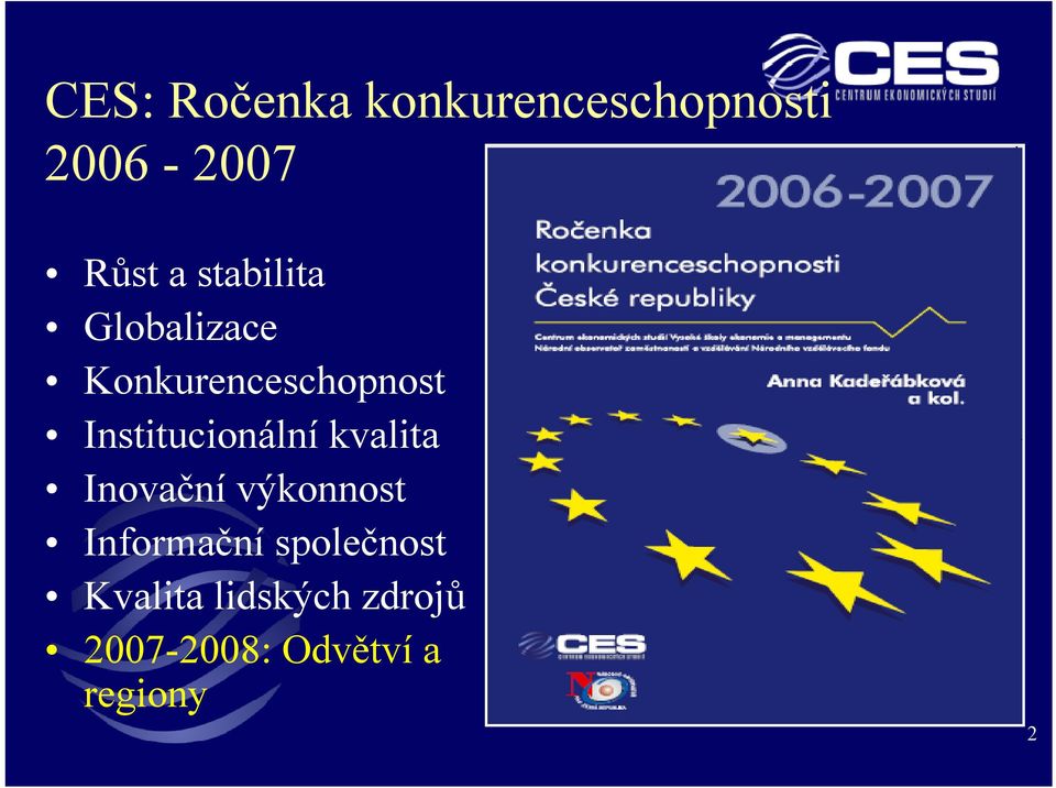 Institucionální kvalita Inovační výkonnost