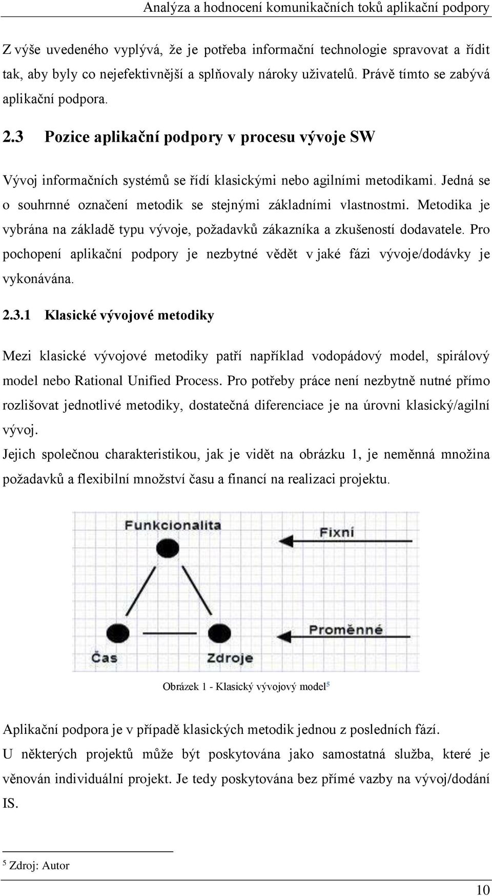 Metodika je vybrána na základě typu vývoje, požadavků zákazníka a zkušeností dodavatele. Pro pochopení aplikační podpory je nezbytné vědět v jaké fázi vývoje/dodávky je vykonávána. 2.3.