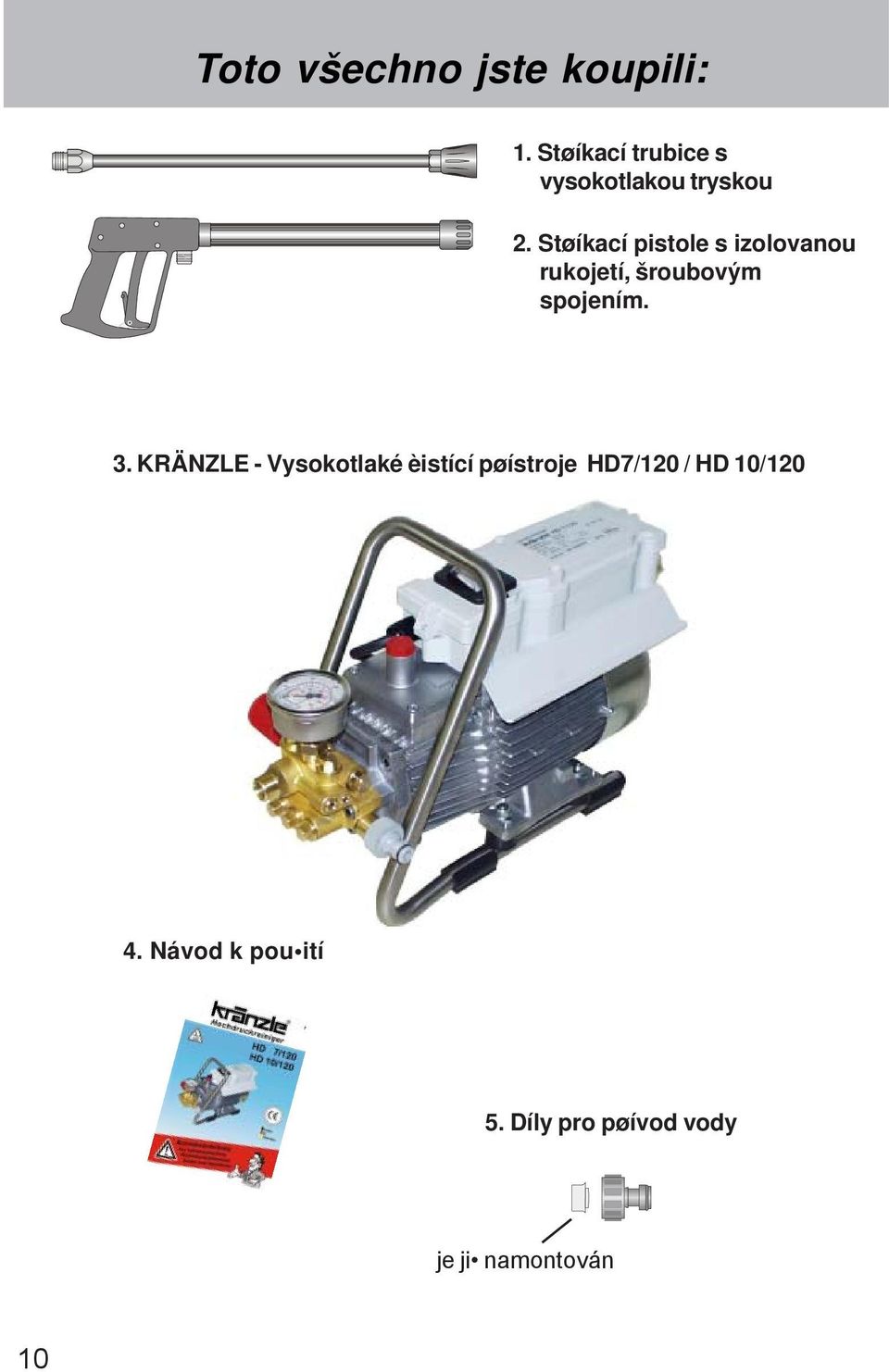 Støíkací pistole s izolovanou rukojetí, šroubovým spojením. 3.