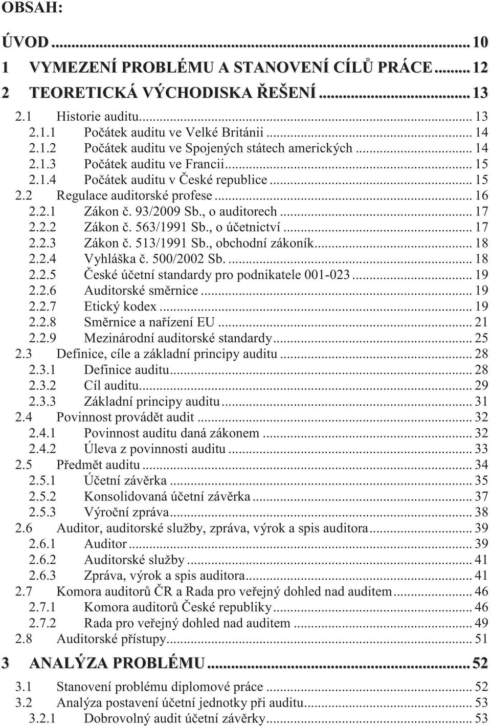 , o ú etnictví... 17 2.2.3 Zákon. 513/1991 Sb., obchodní zákoník... 18 2.2.4 Vyhláška. 500/2002 Sb.... 18 2.2.5 eské ú etní standardy pro podnikatele 001-023... 19 2.2.6 Auditorské sm rnice... 19 2.2.7 Etický kodex.