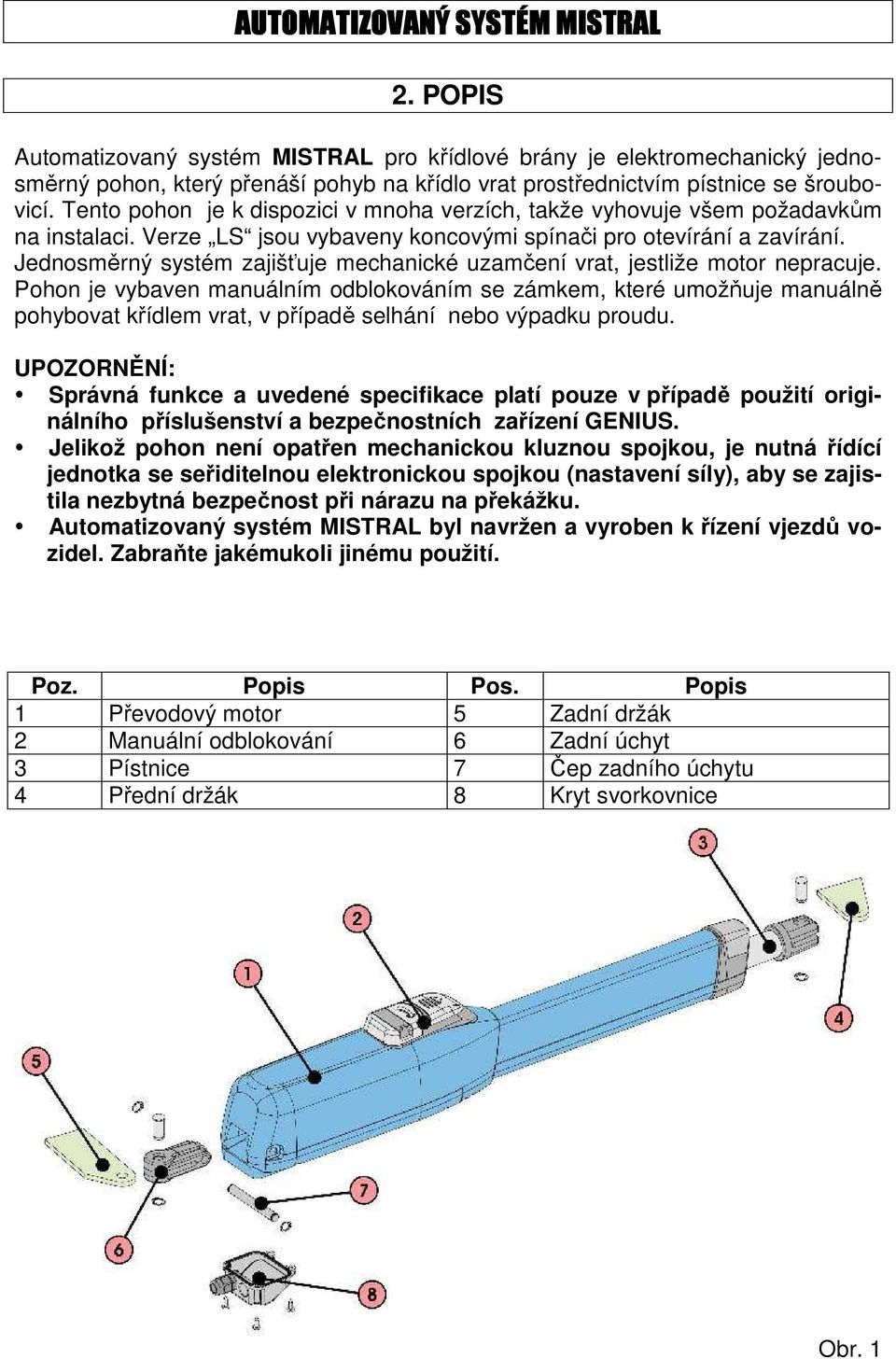 Tento pohon je k dispozici v mnoha verzích, takže vyhovuje všem požadavkům na instalaci. Verze LS jsou vybaveny koncovými spínači pro otevírání a zavírání.