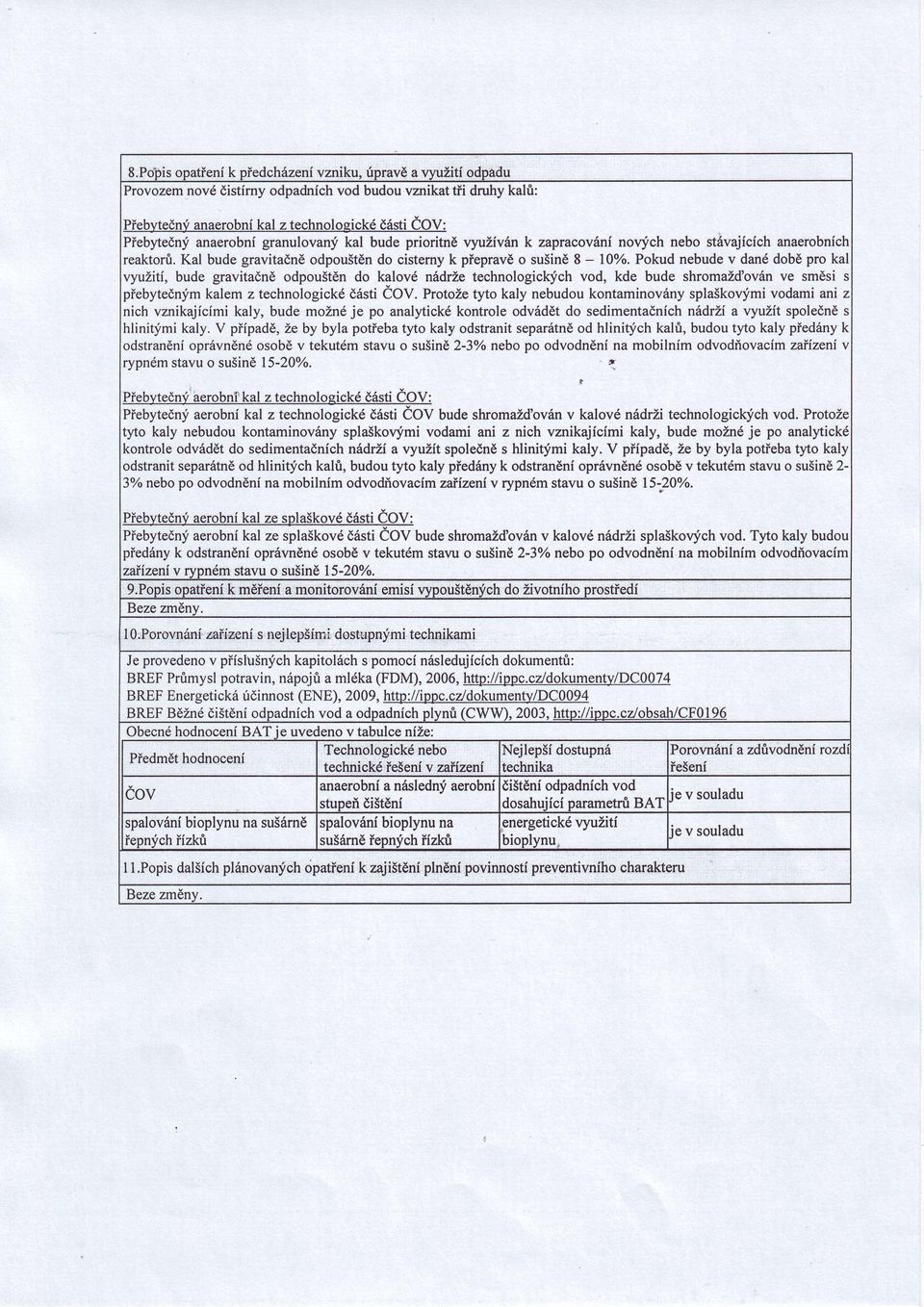 vyutívàn k zapracovóní novfch nebo stóvajících anaerobních reaktorú.