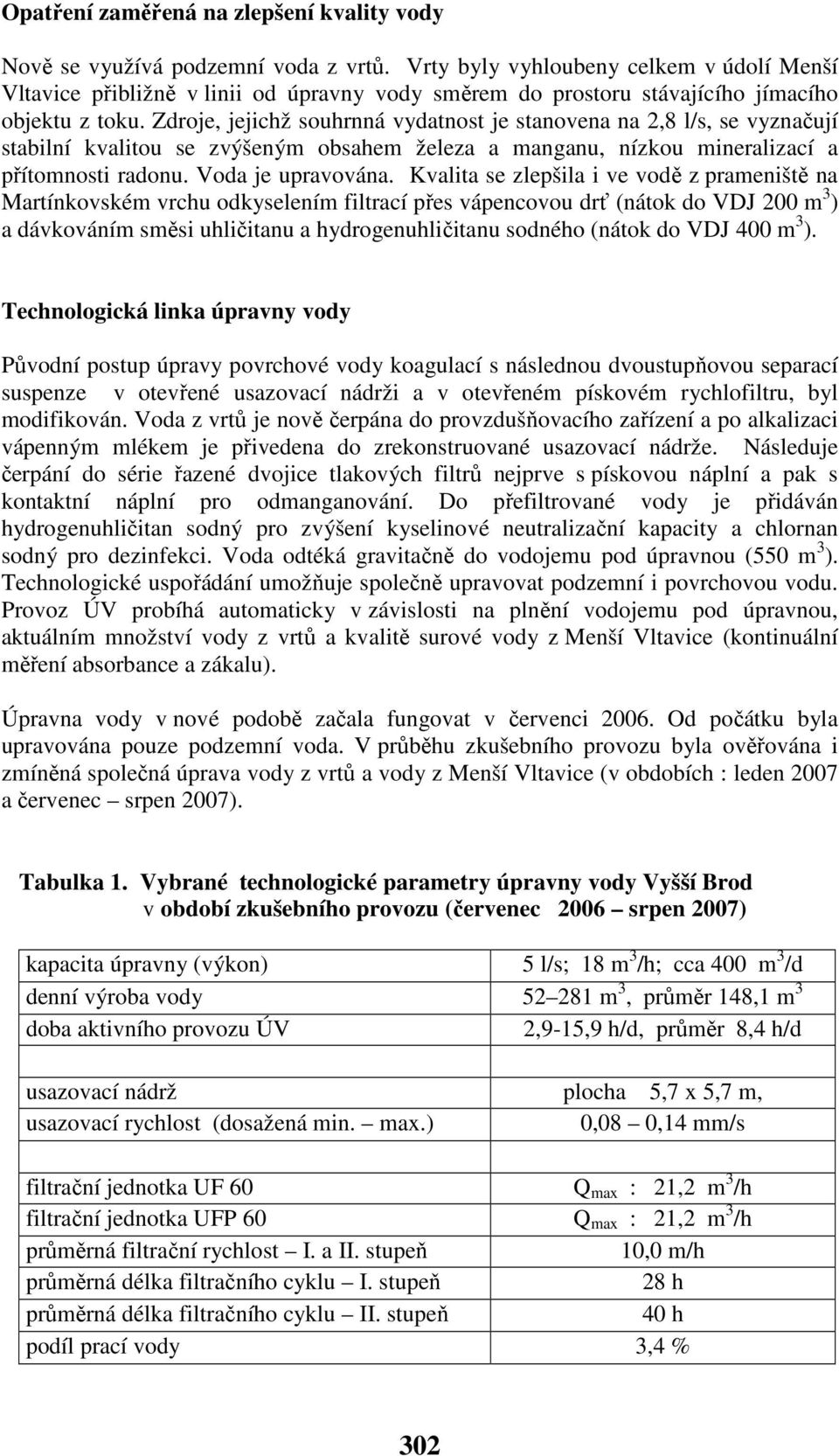 Zdroje, jejichž souhrnná vydatnost je stanovena na 2,8 l/s, se vyznačují stabilní kvalitou se zvýšeným obsahem železa a manganu, nízkou mineralizací a přítomnosti radonu. Voda je upravována.