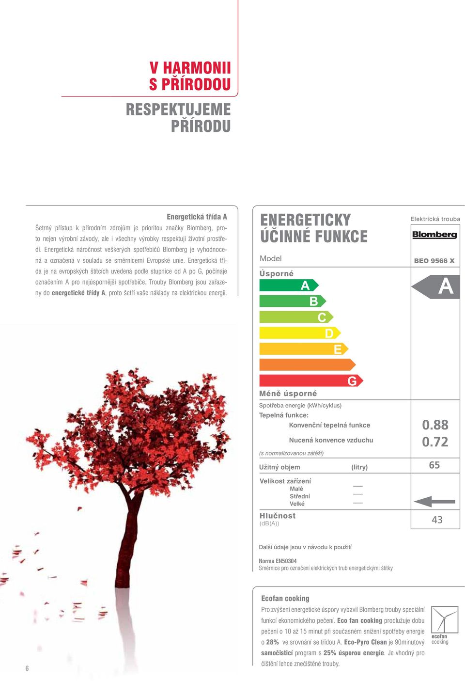 Energetická třída je na evropských štítcích uvedená podle stupnice od A po G, počínaje označením A pro nejúspornější spotřebiče.