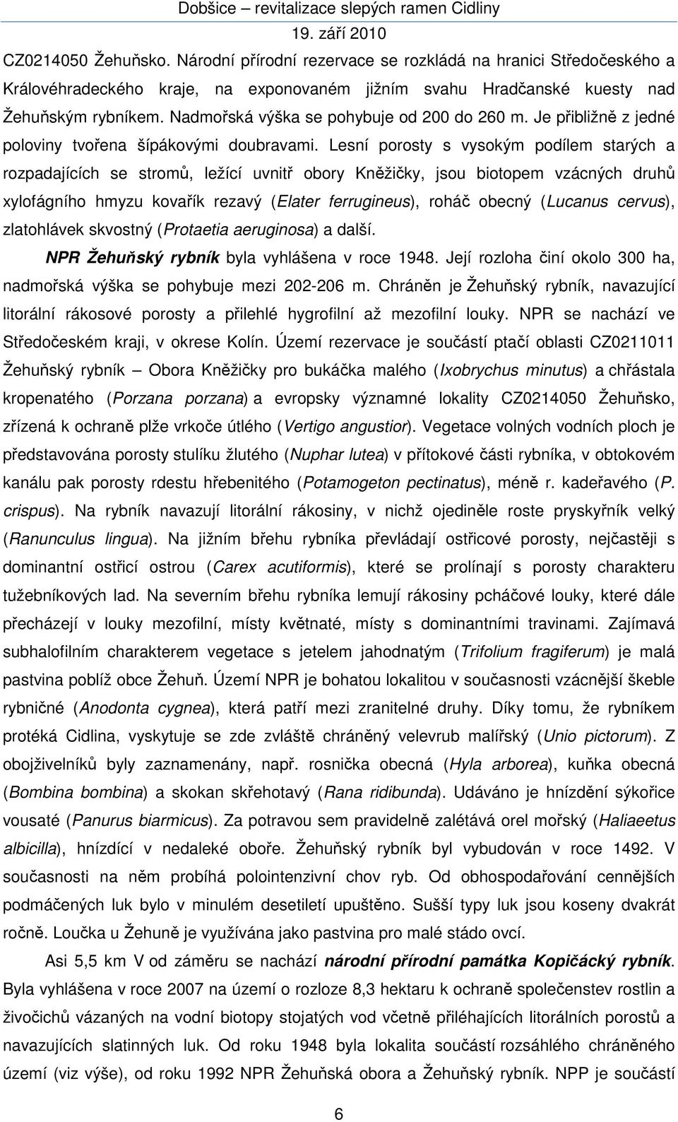 Lesní porosty s vysokým podílem starých a rozpadajících se stromů, ležící uvnitř obory Kněžičky, jsou biotopem vzácných druhů xylofágního hmyzu kovařík rezavý (Elater ferrugineus), roháč obecný